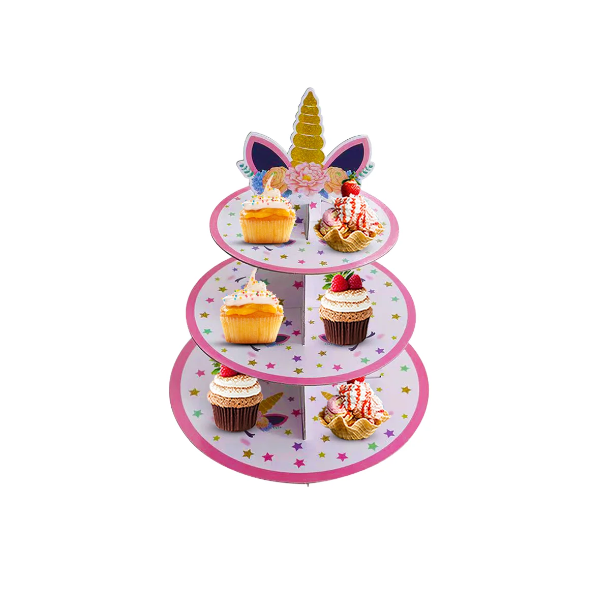 Uni-corn Cake Stand Disposable Party Decoration Supplies Dissposable Uni-corn Cakestand