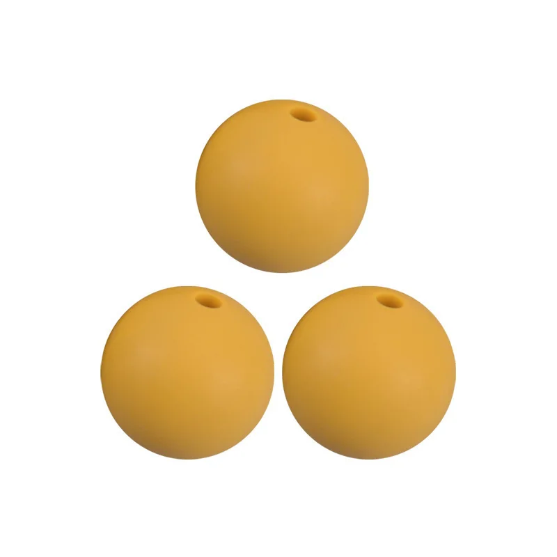 silicone beads 15mm 15MM Silicone Beads Round Loose Mix Print Beads For Jewelry Making DIY KeyChain Pen Bracelet Necklace