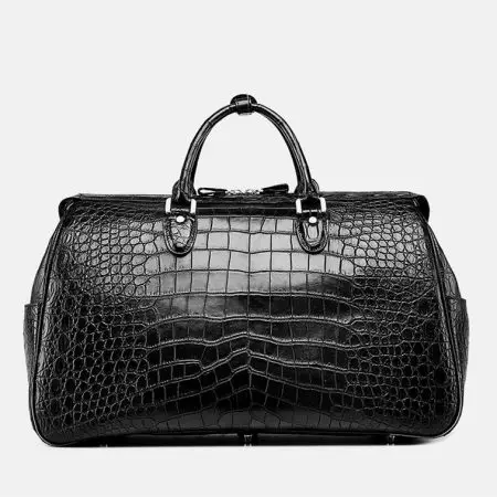 Crocodile leather high grade duffel bags for men, leather travelling bag