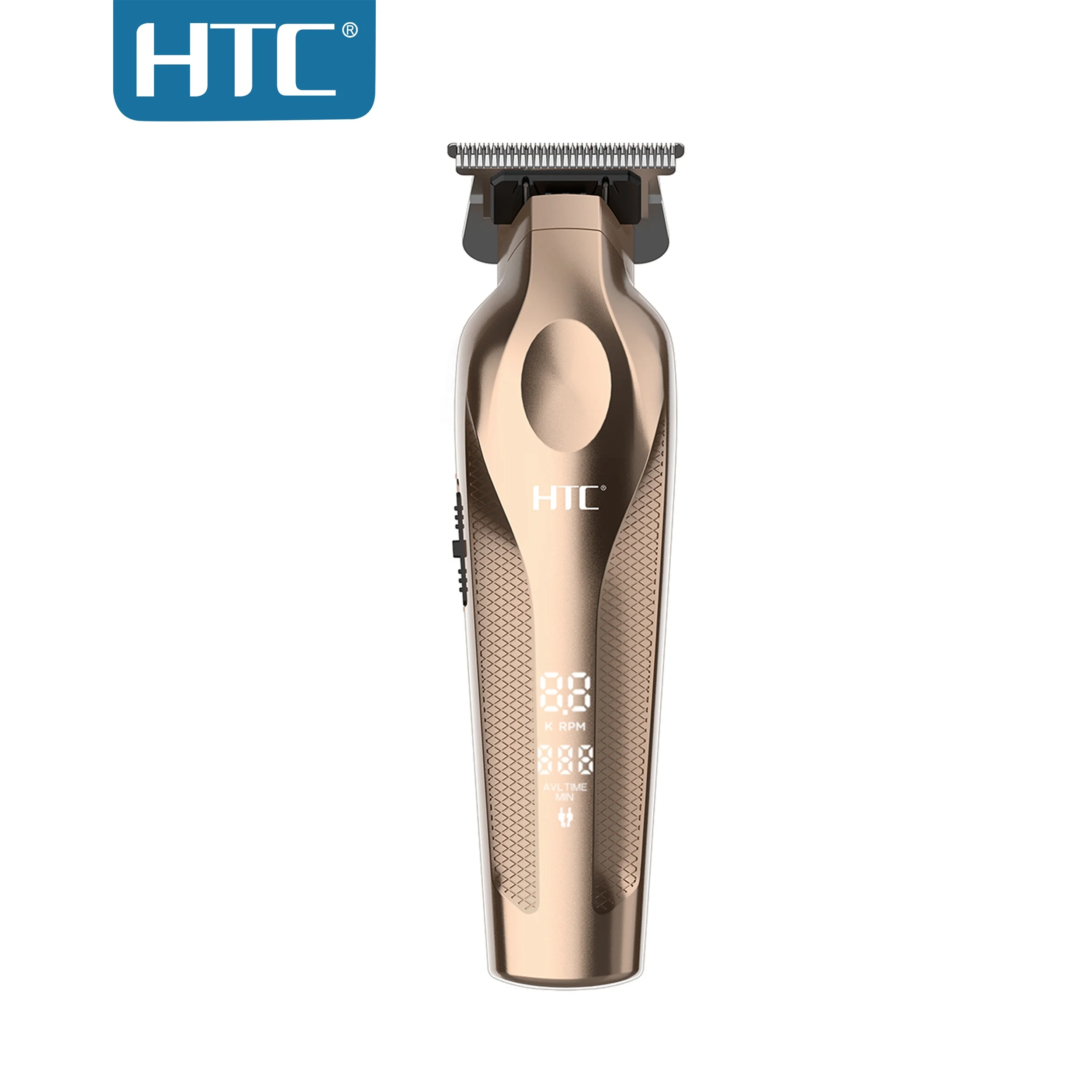 HTC AT-576 Popular Powder Metallurgy Blade Hair Trimmer USB Cordless Men Hair Cutting Machine Trimmer