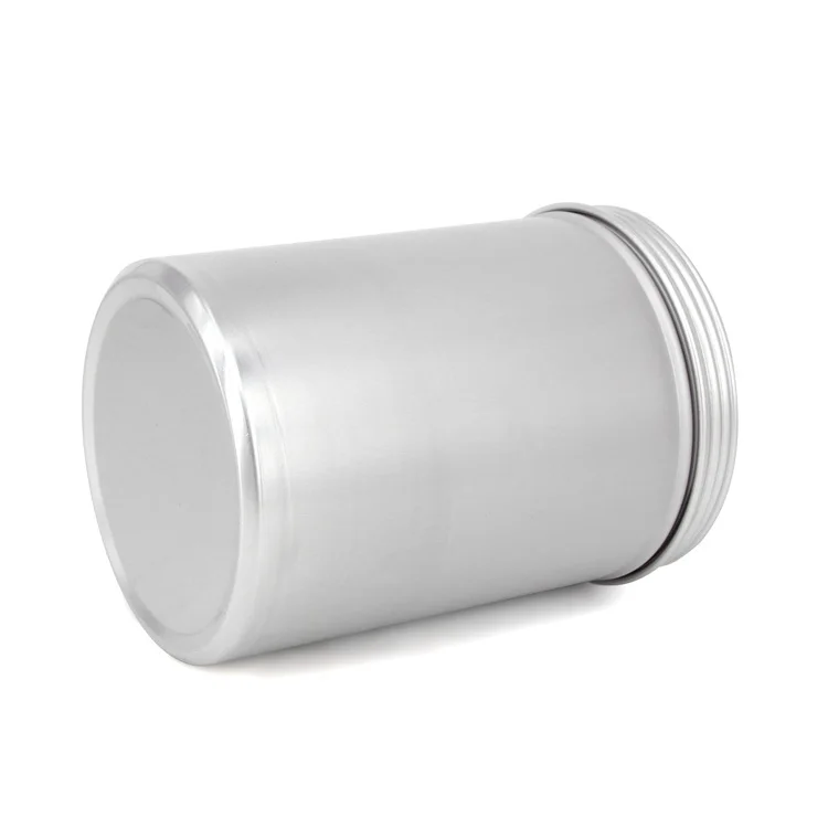 storage wax aluminum jars large round metal tins spice tin with clear window lid