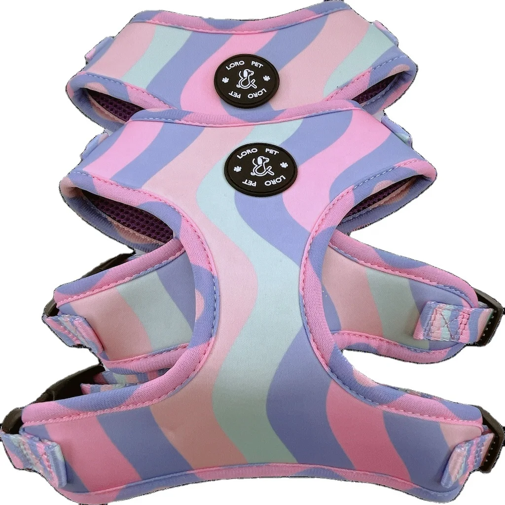 Pet supplies Soft No Pull  Adjustable Reversible Collar poop bag holder custom Dog  pet Harness with leash