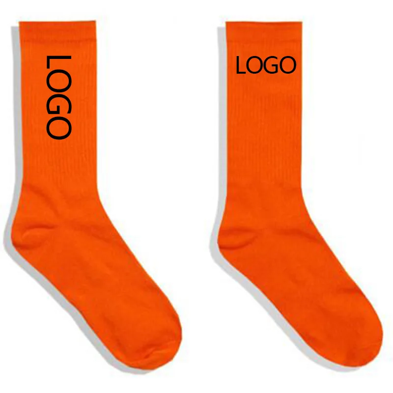 Cheap Wholesale Oem Designer Custom Design Your Own Logo Men Crew Sports Socks Custom Bamboo Cotton Black Sock For Women