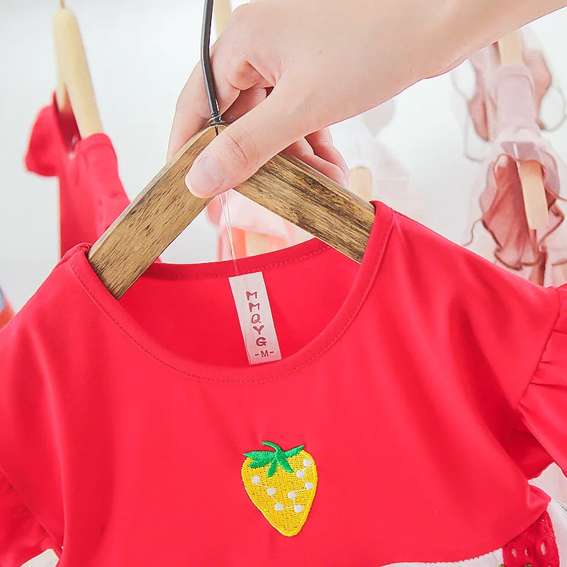 Wholesale baby dress new summer fashion short sleeves princess dress casual dress for baby girls