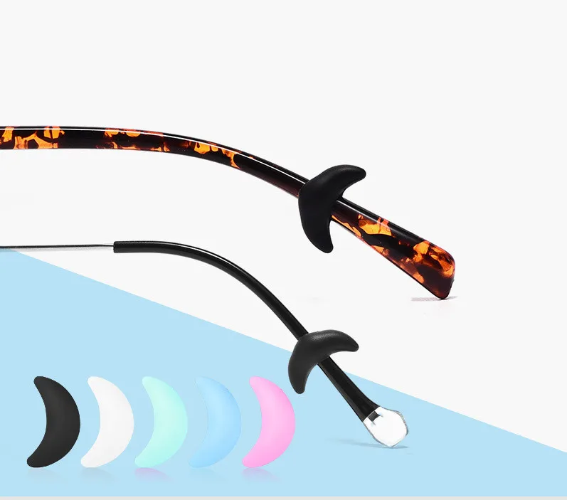 Star Moon Shape Silicone Anti Slip Glasses Sunglasses Ear Hook for Kids Adult