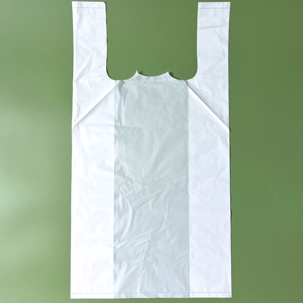 Grocery Shopping Carry Out T-Shirt Bag Biodegradable Cheap T- Shirt Plastic Singlet Vest Bags For Supermarket Fruit Packaging