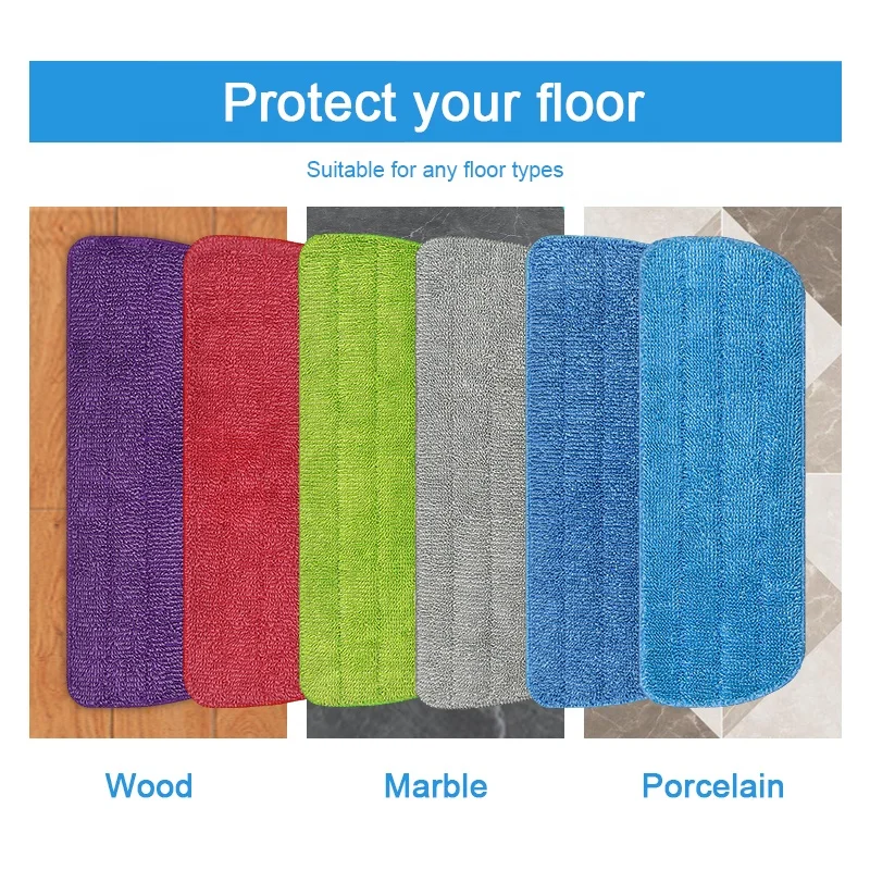Factory Supply Flat Mop Hand Refill Fit for Bona or Other Spray Mop Household Cleaning Tools Microfiber Replace Pads