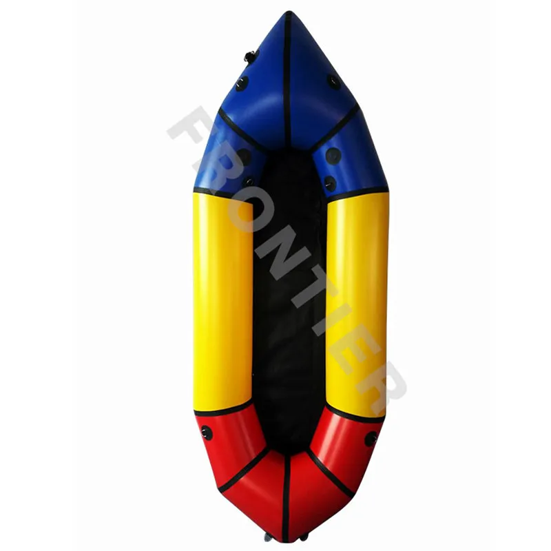Factory Price Inflatable Frontier Calm Wate Single Person Packrafting Boat Paddle Packraft for Sale