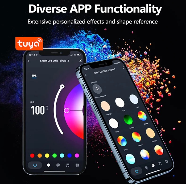 Tuya WiFi BT RGB светодиодная Неоновая Гибкая силиконовая окружающая световая лента смарт-DIY Цифровая беговая Набор/комплект