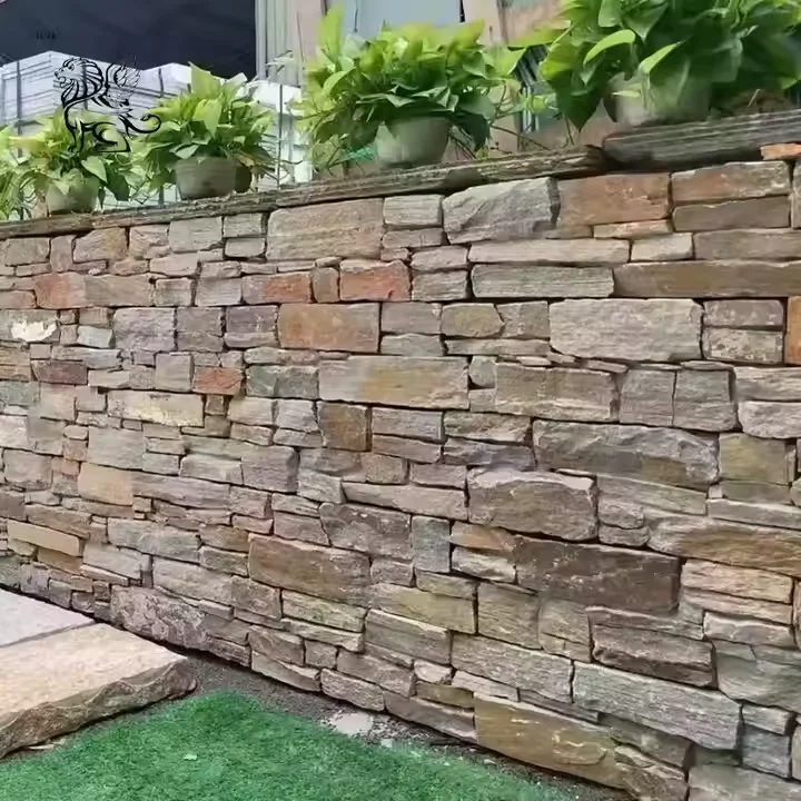 BLVE Modern Villa Exterior Wall Decoration Building Natural Stone Veneer Tile Cladding Slate Marble Culture Stone