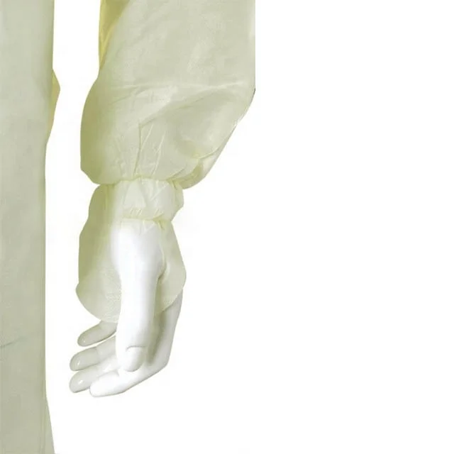 Isolation disposable medical protective Sms Nonwoven Surgical gown with thumb loops