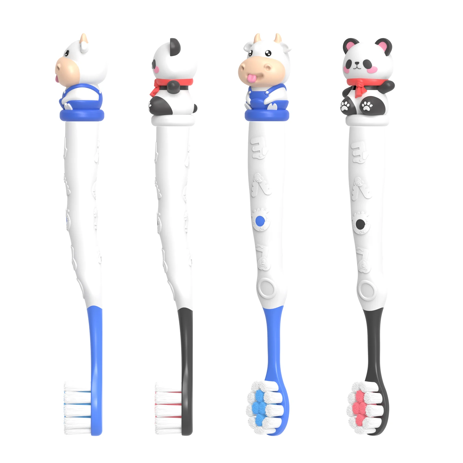 New Design Animal Cow Tiger Panda Lion Shape Child Toothbrush For Kid Cute Toothbrush Animal Toothbrush For Kids Tooth brush