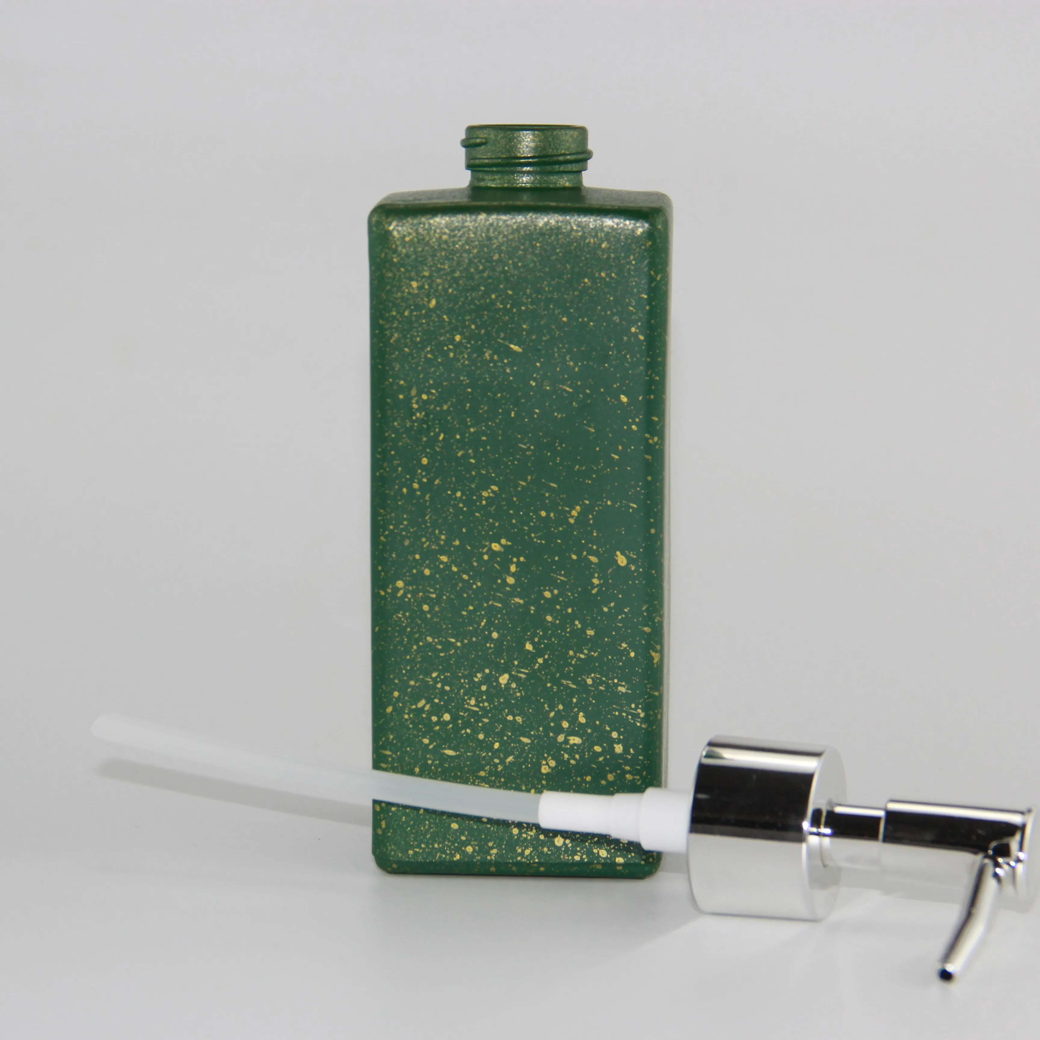 
Luxury multi-color optional shampoo shower gel glass bottle with various styles of pump head cosmetics lotion glass bottle 