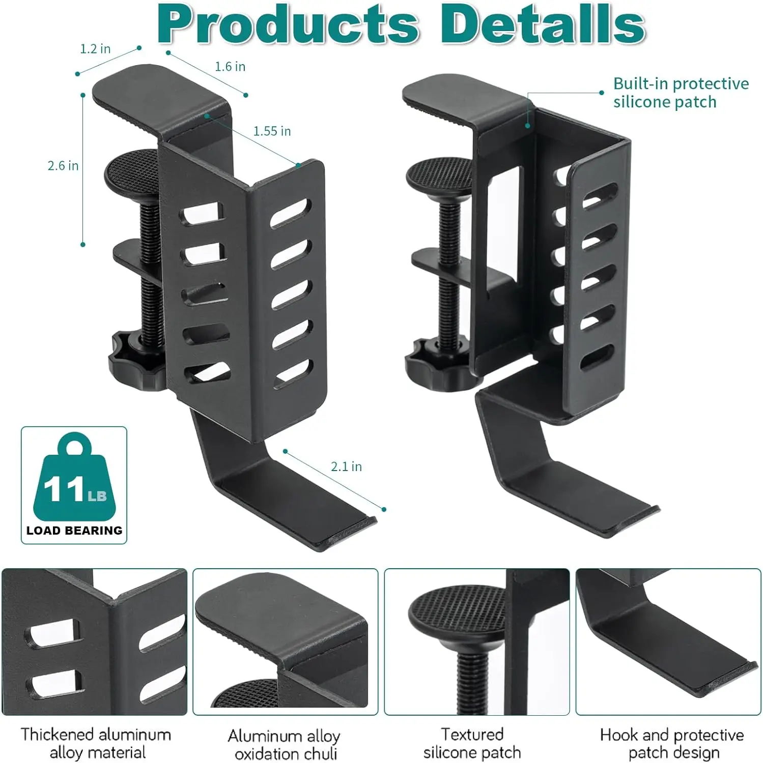 office Desk Side Hanging Laptop Organizer steel space saving Accessory Multifunction Keyboard Holder