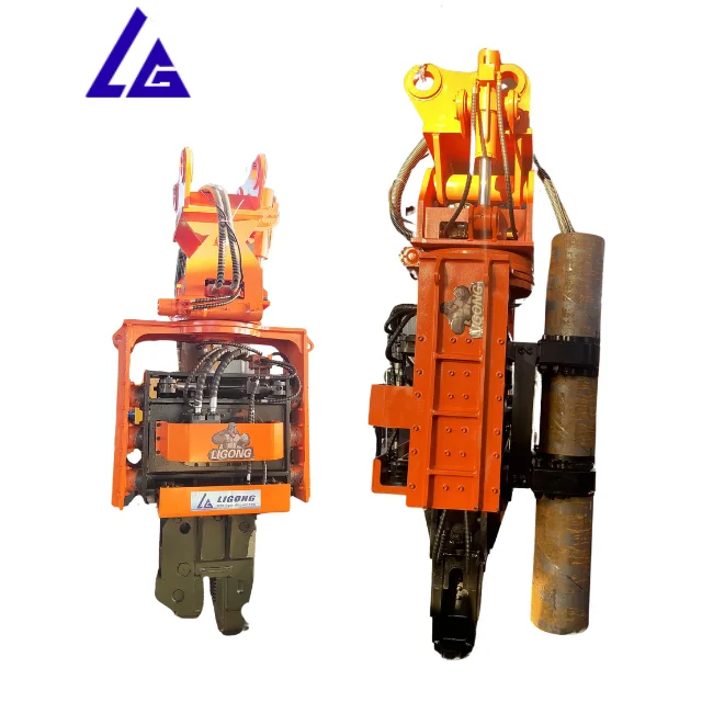 Hot sale wooden pile Side-hold vibratory pile hammer Lateral-grip sheet pile driver