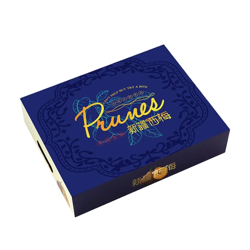 Customized delicate fruit box foldable corrugated packaging box cherry banana blueberry shipping box