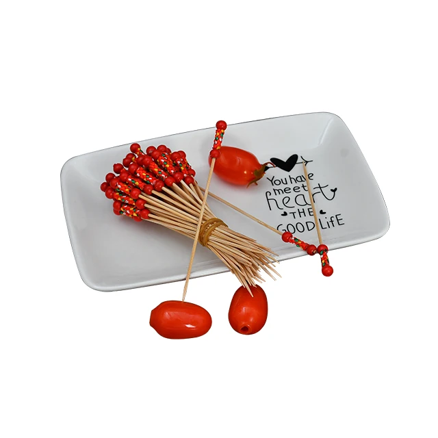 Disposable wooden Fruit Forks 100% birch wood