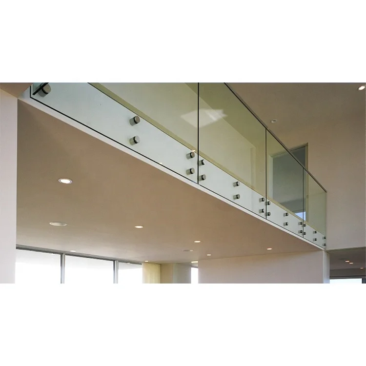 Good Quality Factory Directly Stainless Steel Metal Handrail Outdoor Wrought Iron Indoor Second Floor Glass Railing