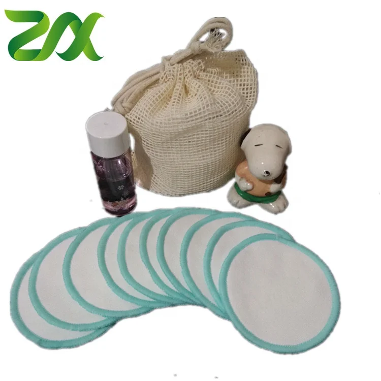 Reusable bamboo cotton makeup remover pads allow for customizable hot selling products