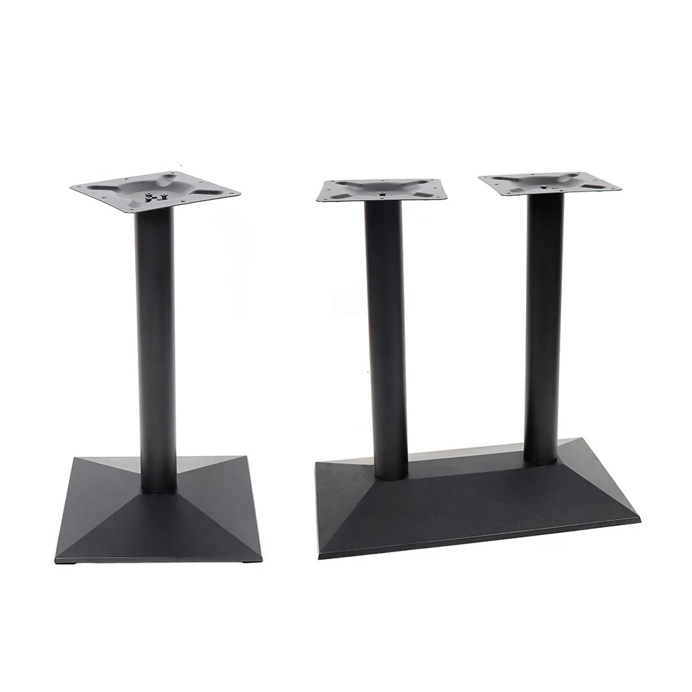 Custom Firmly Good Weight Capacity Cafe Restaurant Black Metal Restaurant Table Stand Base