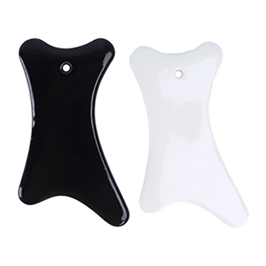 Microcrystalline Ceramic White And Black Lymphatic Gua Sha Fat-reducing Gua Sha Board