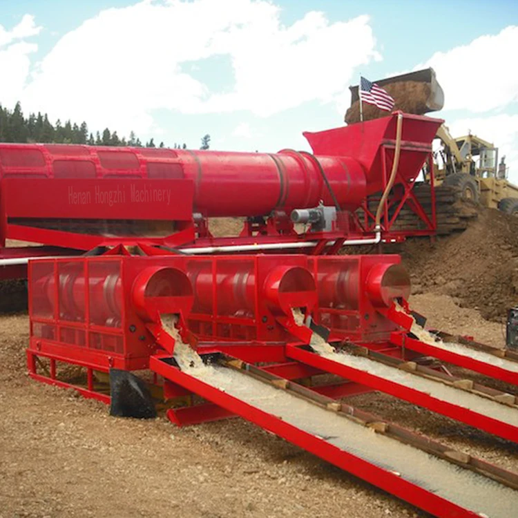 Rotary drum trommel trommel screening mobile gold sieving machine drum screen