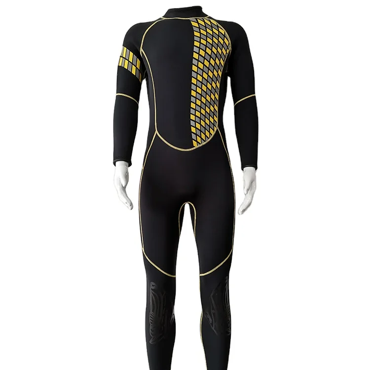 Custom Printed Neoprene 3mm Diving Suit Full Suit Long Sleeve Keep Warm Surfing Suit Keep Warm Wetsuit for Men