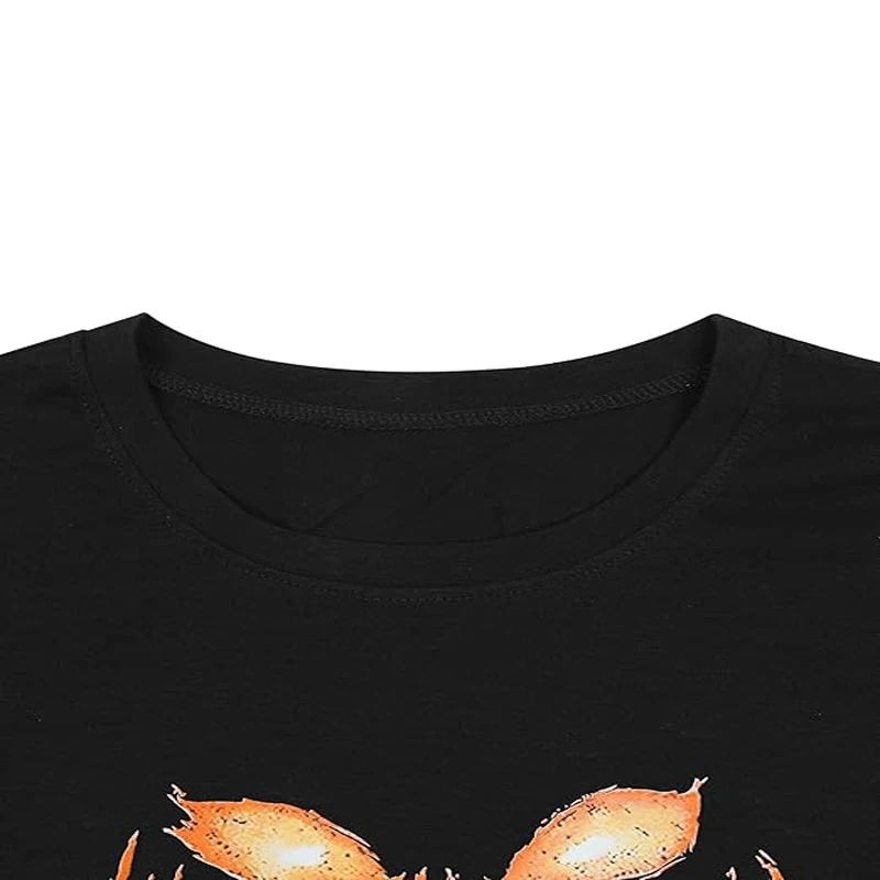 Pumpkin Halloween Shirt for Women Pumpkin Graphic Tee TV & movie Costume Shirt Fall Short Sleeve T-Shirts Party Dresses