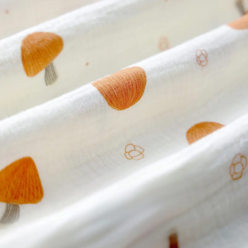 Hot sales Soft double layer 100%cotton 110gsm Woven Print Natural Colored for shirt baby blanket pajamas garment fabric