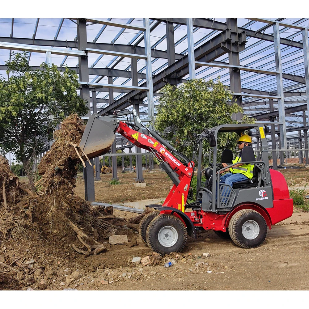 Mini Loader Machine Agriculture Tractor Loader Diesel Replaceable Front Backhoe End Sheovl Wheel 2ton Mini Loader
