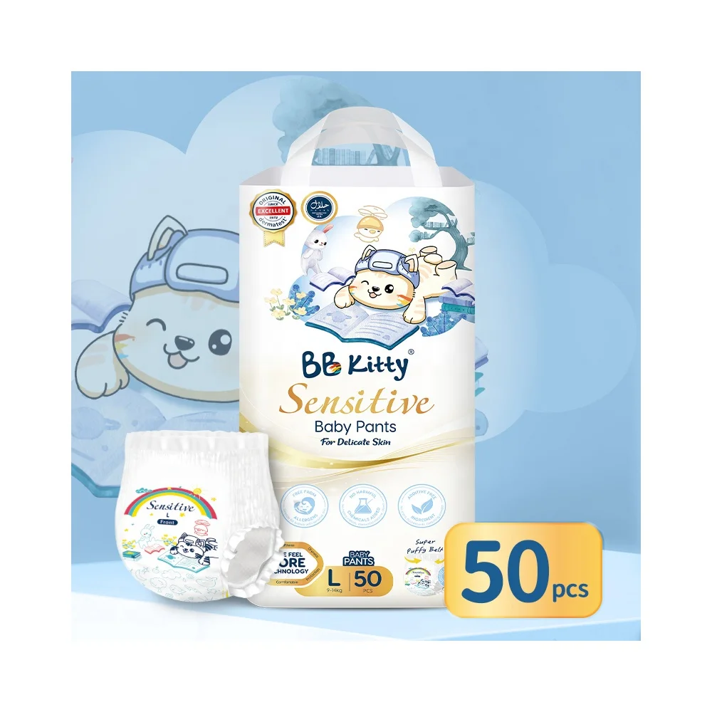 BB Kitty Sensitive Panales Desechables Para Bebes Japanese Colorful Elite Nappies Baby Diapers Pants