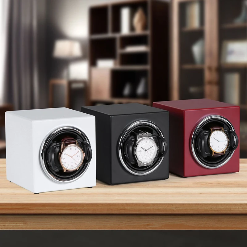 New Style Single Watch Winder Mini Motor Box Watch Case Matte Paint Watch Storage Box