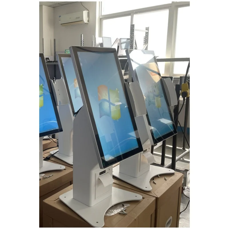 15.6 Inch Fast Food Restaurant Self Service Ordering Kiosk Capacitive Touch Screen Payment machine with NFC card reader