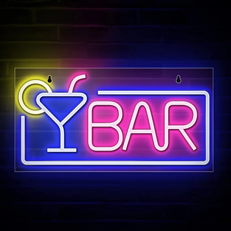 LED Neon Wall Light for Bar and Café  Beer Glass Design Illuminated Sign for Restaurant Decor Creative Advertising Display