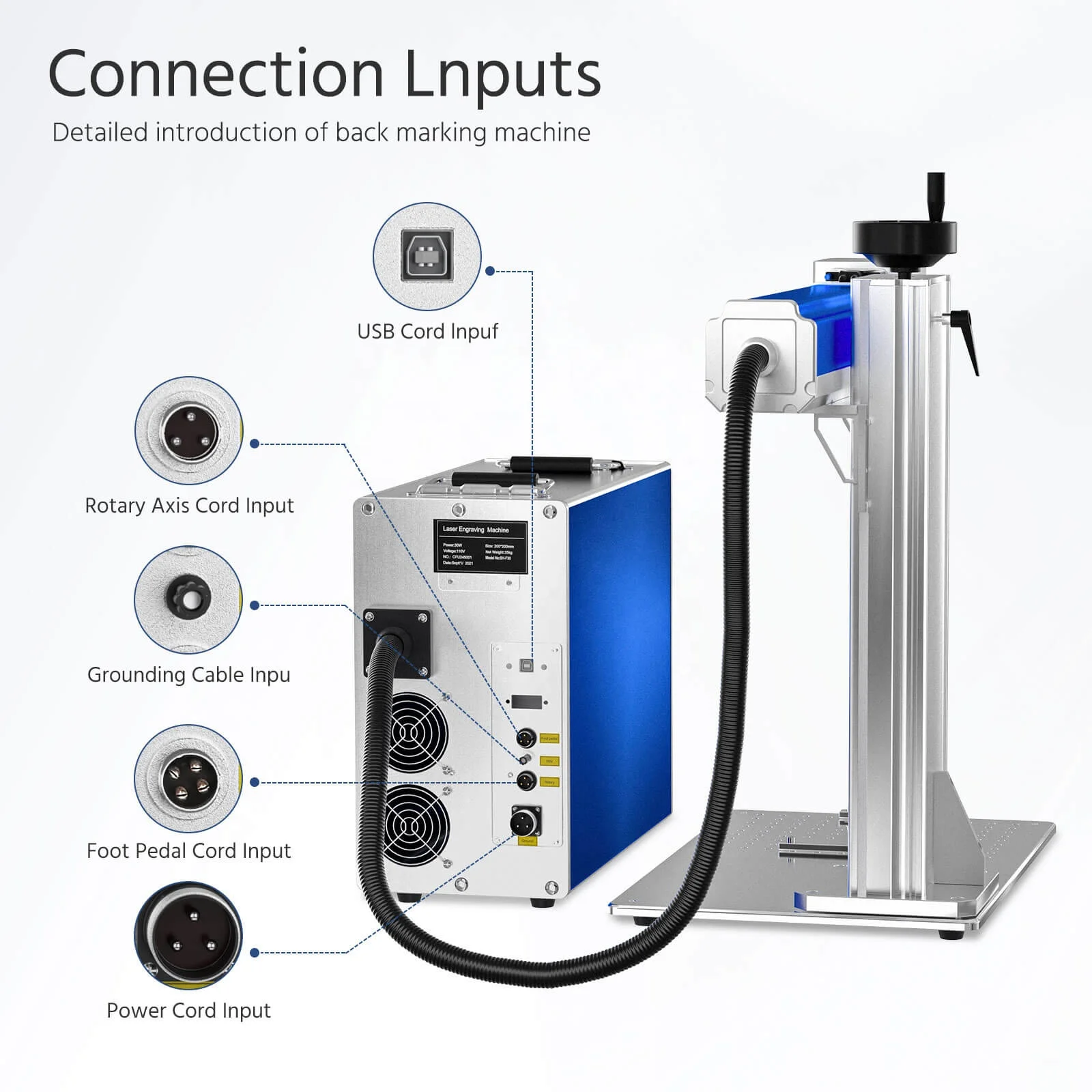 BLUETIMES jpt mopa m7 30 Вт 60 100 цветная волоконная лазерная маркировочная машина для акриловых деревянных украшений