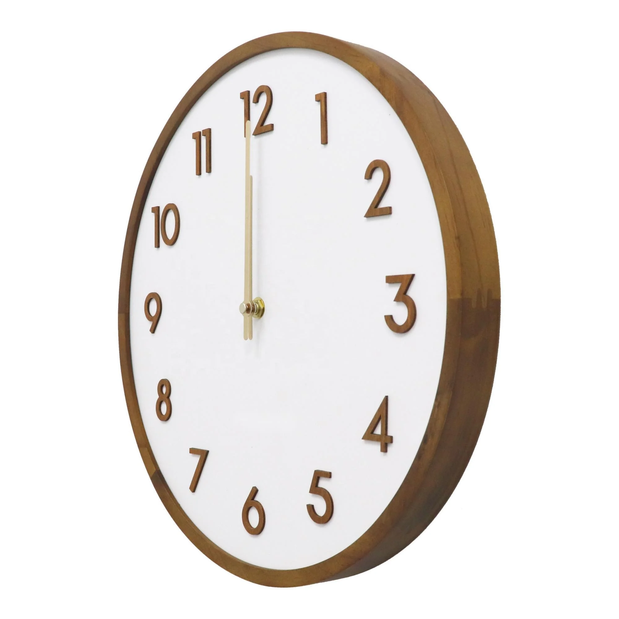 12inch 30cm home decoration natural wooden wall clock