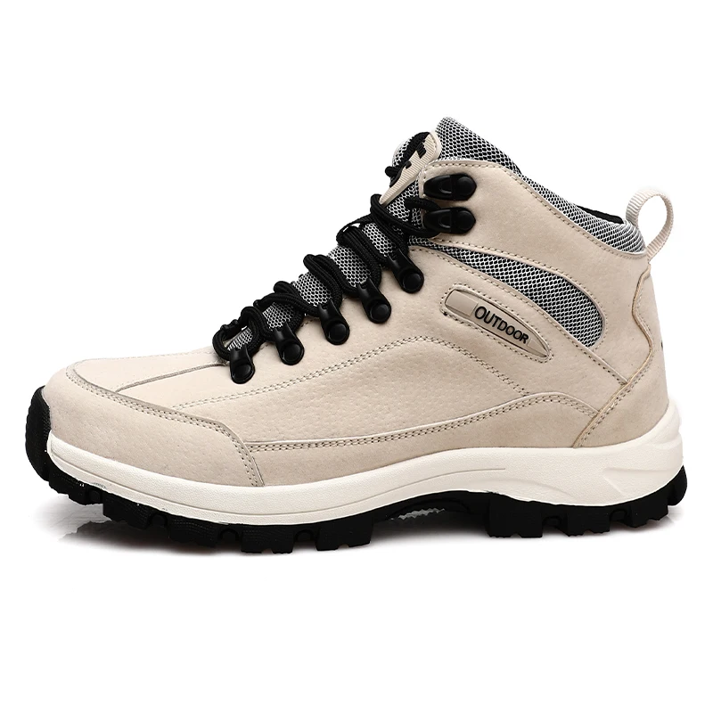 Мужские ботинки, зимние водонепроницаемые удобные кожаные походные ботинки для улицы, большие размеры