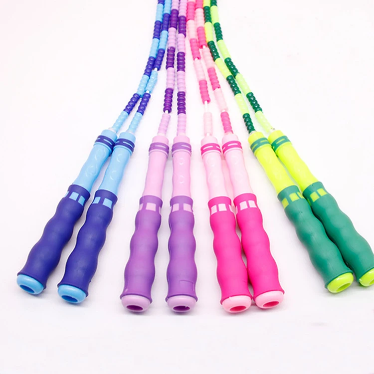 Factory Direct Supply Nylon Beaded Jump Ropes For Fitness Adjustable Length Skipping Rope With Wholesale Price