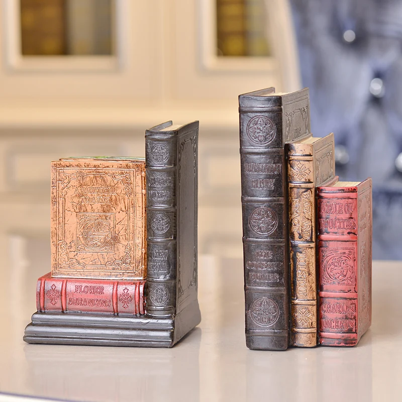 Классические книги книжные блоки из смолы высокое качество искусство домашний декор лучший Ретро Декор для