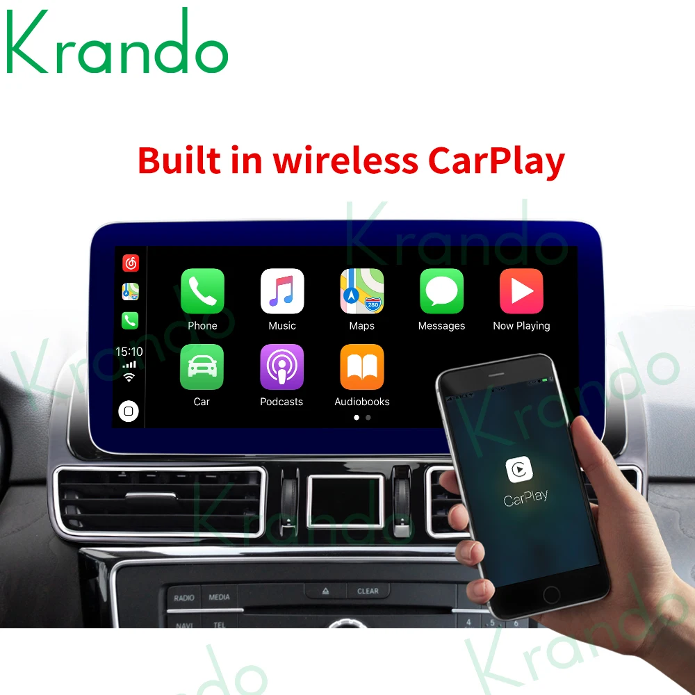 Krando 12.3 inch Autoradio Multimedia Car Audio For Mercedes Benz GLE GLS 2016 - 2018 Head Unit Android Auto Video Upgrade WIFI