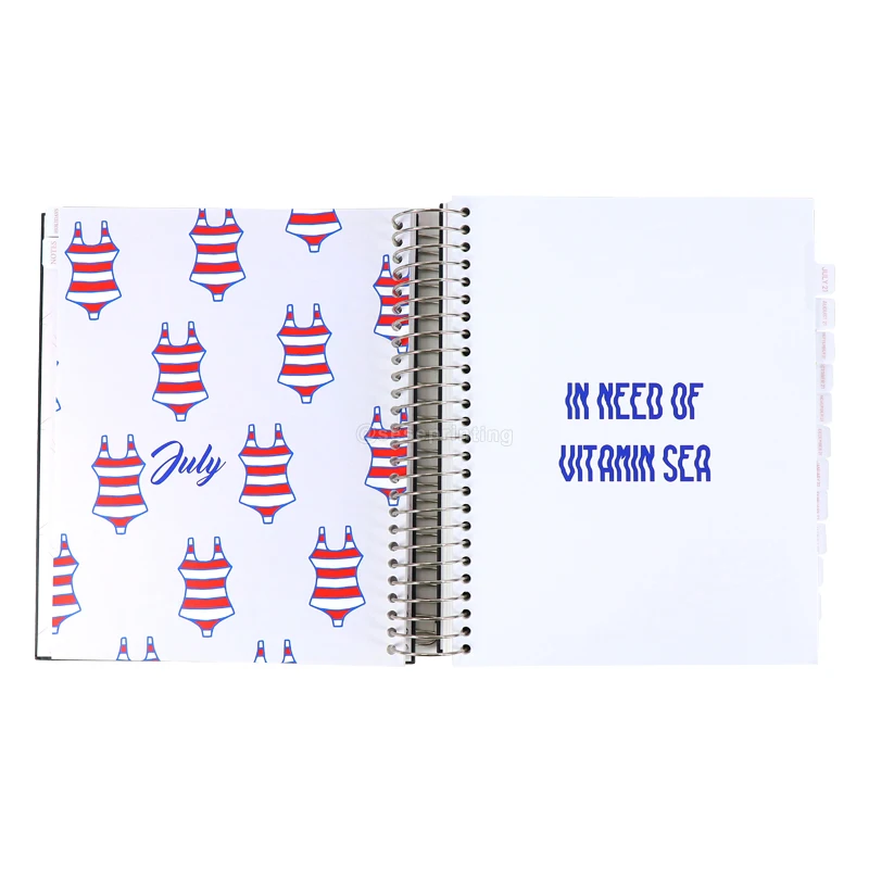 Calendar Journal Custom To Do List Notebook A5 Daily Weekly Monthly Hardcover Spiral Planner Printing
