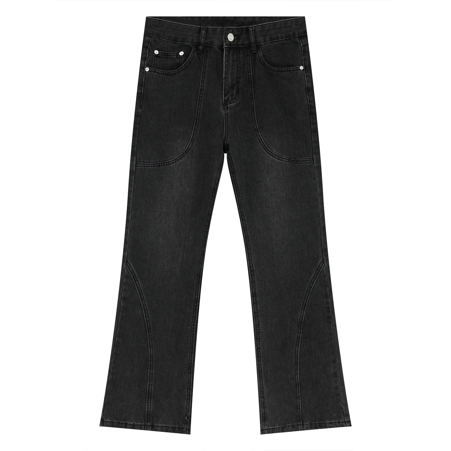 Factory Wholesale Korean Style Simple Personality Straight Trendy Man Jean Custom Design High Quality Men Wide Leg Jeans