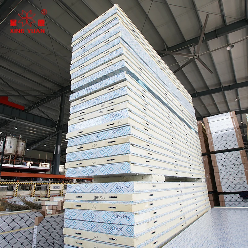 PU/PUF/PIR insulated sandwich panels for cold room construction