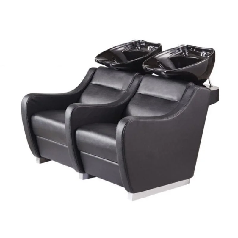 Wanghong European shampoo chair electric head massage back wash hair white shampoo chair for salon equipment