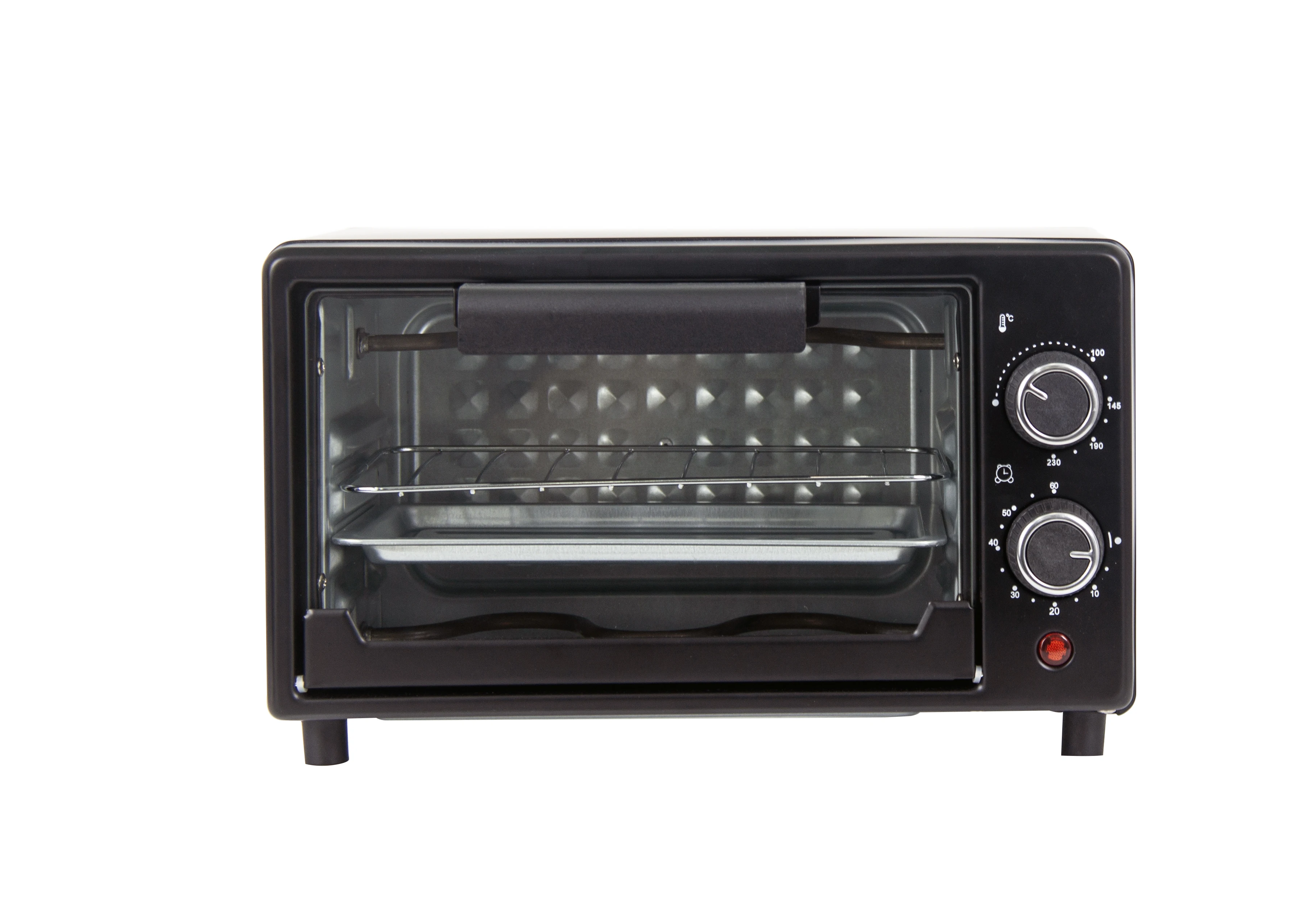 Mini Multi-Function Electric Oven, 9L/12L Capacity, 750W Power, Perfect for Bread & Pizza, With Temp & 60-Min Timer.