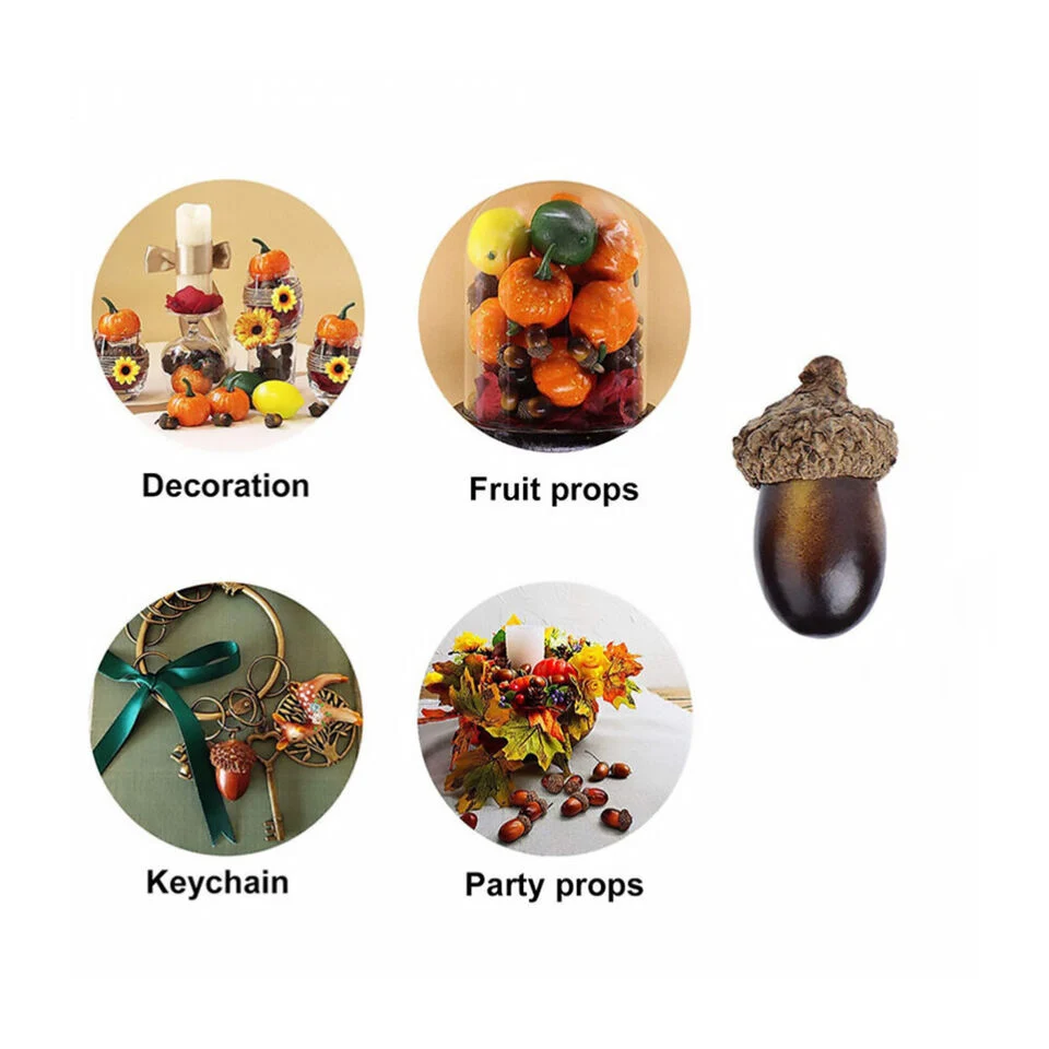 50pcs Decorative Acorns Artificial Acorns Natural Realistic Artificial Acorns for Decoration Crafts Wedding Festival Home
