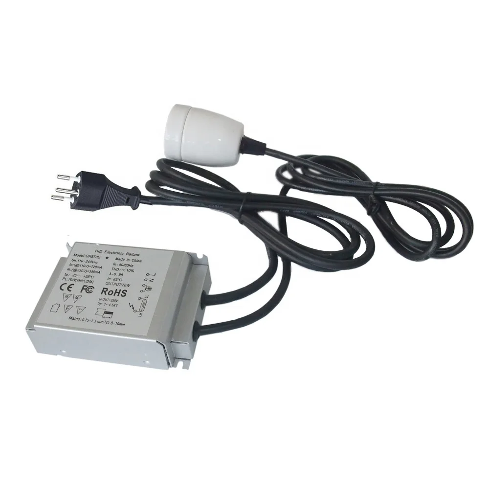 Electronic CDM Ballast 35W 50W 70W UV Lamp Electronic Ballasts with Plug and Socket For metal Halide Lamp