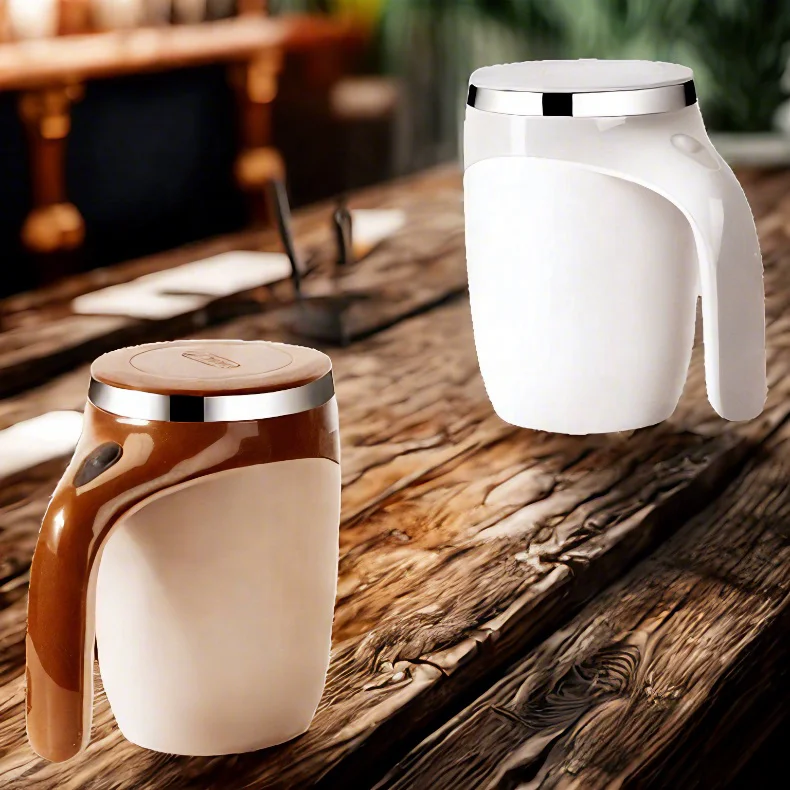Self-Stirring Rechargeable Stainless Steel Coffee Mug Eco-Friendly Automatic Mixing Cup for Drinks with Lid Coffee Milk Cocoa