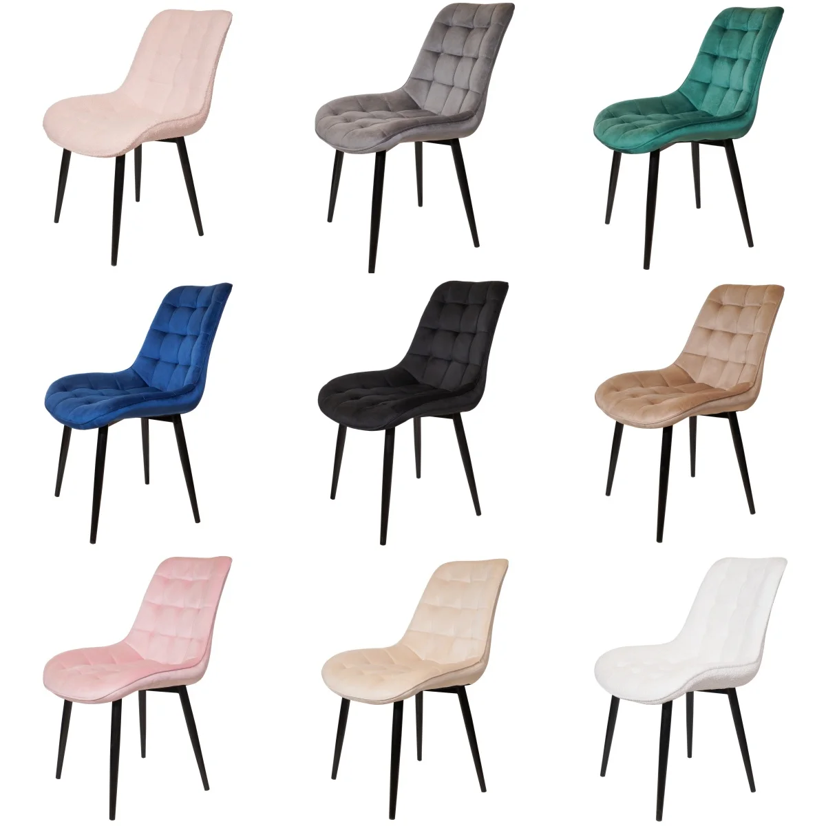 Nordic Modern Velvet Dining Chair for Home Iron Chairs with Garden Cafe Bar for Table Use Furniture for Dining Room