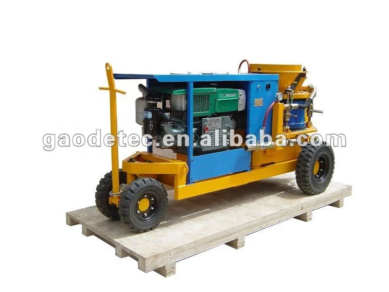 Cost saving Diesel engine drive dry shotcrete machine with high quality for subway